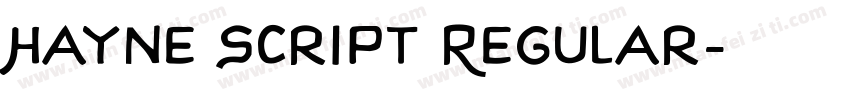 Hayne Script Regular字体转换